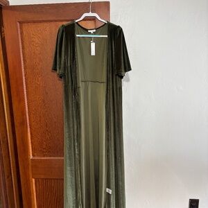 Never Worn Baltic Born Green Velvet Dress- Maxi, Bridesmaid